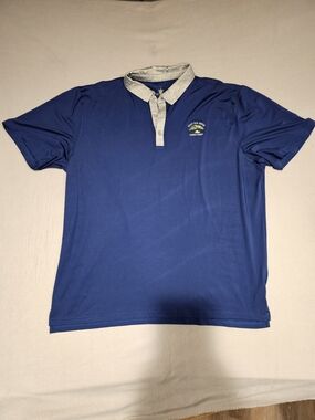 US Open Men's Blue‎ Golf Polo Shirt with Contrast Collar Size XXL